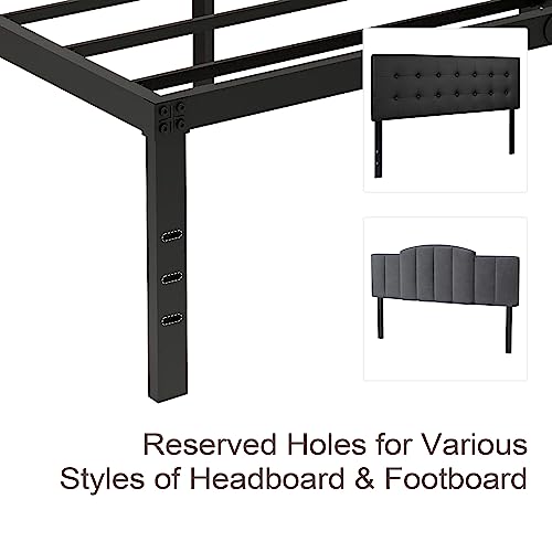 Nightell 18 Inches Twin Platform Bed Frame,2500 Lbs Heavy Duty Steel Slat Support,Noise Free No Box Spring Needed,Easy Assembly Black #TOP4