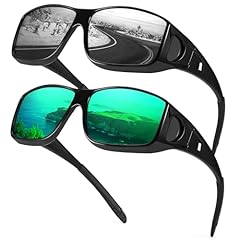 A12(2 Pack) Black+bright Black/Green Lens