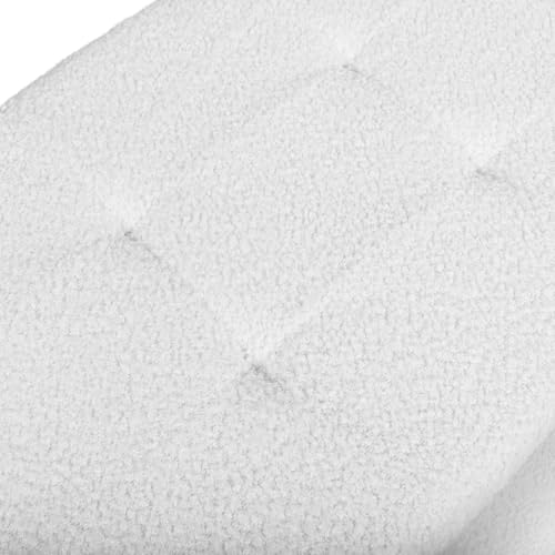 Banc coffre rangement LOUIS pieds métal 100 cm tissu bouclette - vue 7