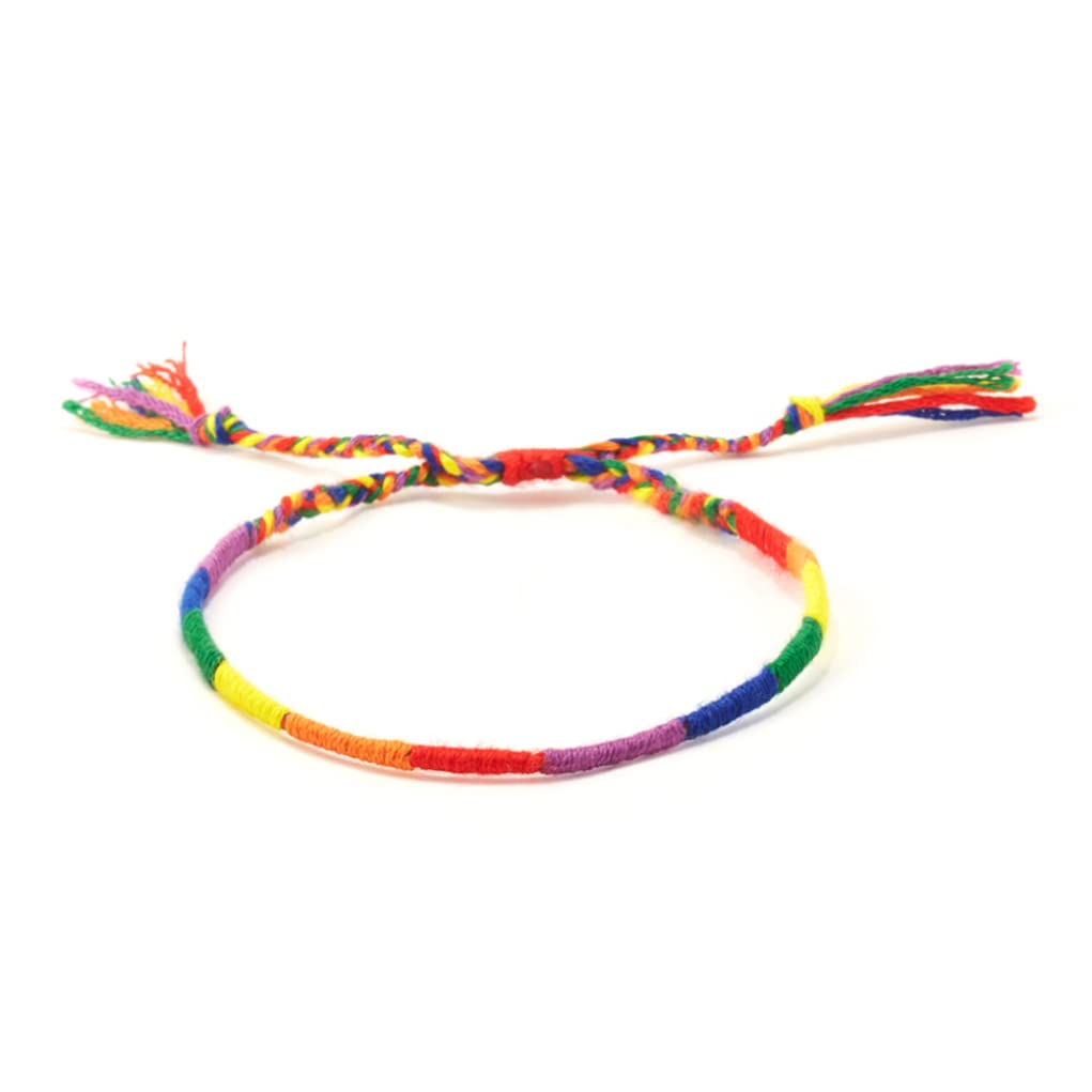 Bemonew LGBT Bracelet Gays Lesbians Rainbow Pride Wristband Woven Adjustable Friendship Jewelry Style7