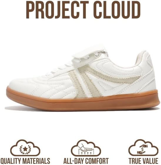 Project Cloud Womens Sneakers - Memory Foam Casual Shoes for Women Footwear Lace Up Women's Fashion Sneakers - Non-Slip Comfortable Trendy Shoes Womens (Murcia) - Image 4