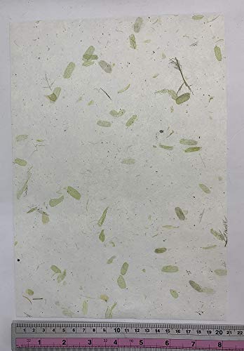 50 Sheets Size A4 Thin Mulberry Paper Sheets Design Craft Handmade Art Origami Paper Washi Paper Unryu Suppliers (Mixed Green) #TOP6