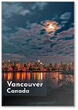 Long-exposure Night Photography of Vancouver Skyline, Fridge Magnet