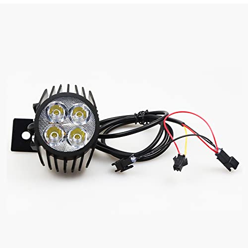 VOLOHAS 2 en 1 Phare avec Klaxon pour Kugoo M4 /M4 Pro Trotinette Electrique Lampe Avant Lampe Frontale étanche et Résistante aux Chocs Accessoires de Scooter électrique