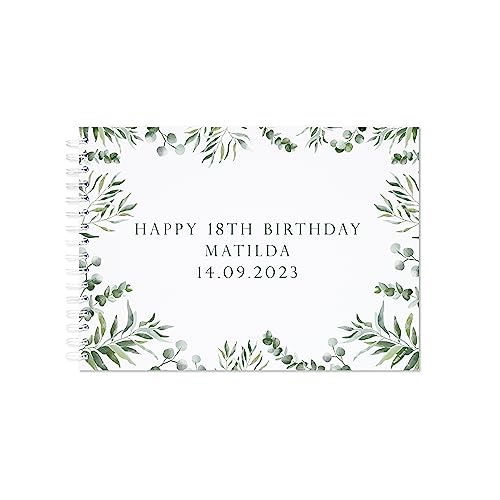 Personalised birthday guestbook signing birthday guest book scrapbook notebook memories 30th