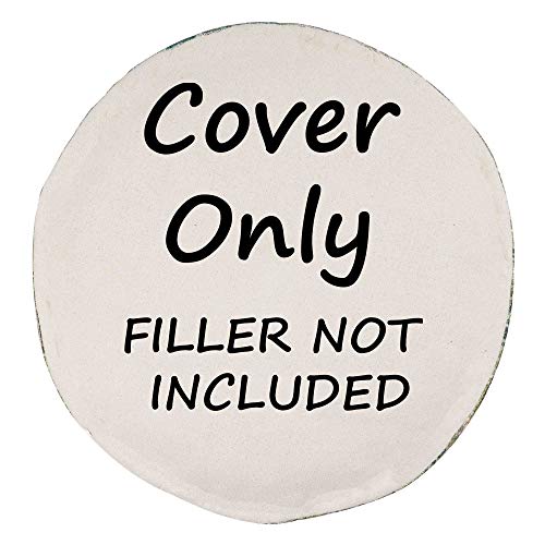 Mandala Life Art Bohemian Yoga Decor Floor Cushion Cover - 24X8 Inches - Round Meditation Pouf Case - Printed Cotton Rug Pillow #TOP3