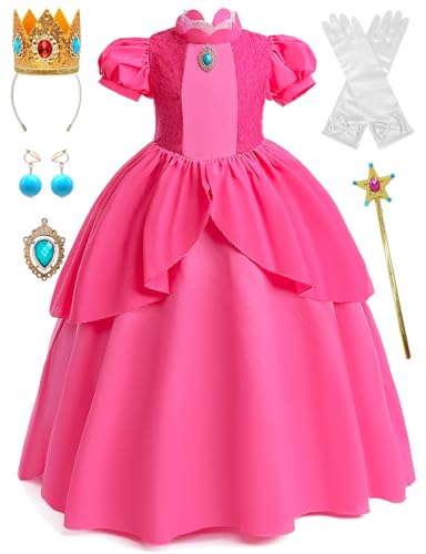 Disfraz de Princesa Rosa para Niñas 3-12 años miniatura 1