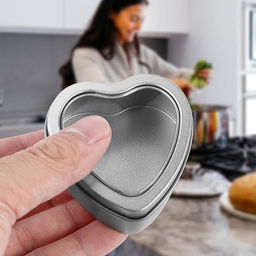 COOLHIYA Heart Shape Candy Boxes 25pcs Bulk Small Boxes for Wedding Party Favors Portable Tin Containers