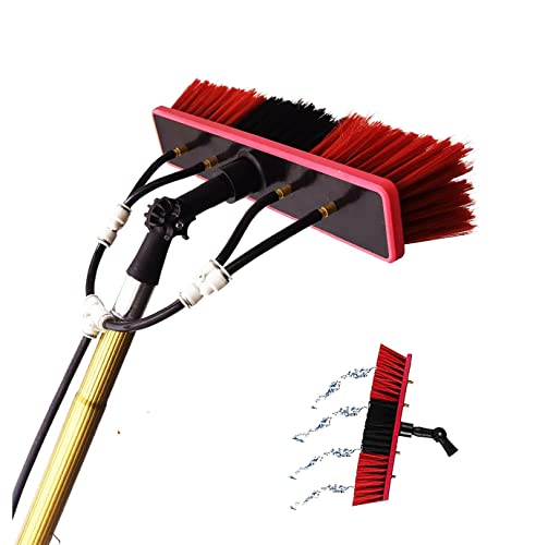 Cepillo de limpieza de ventanas de 3 a 12 m para limpieza de postes fotovoltaicos y paneles solares (barra de cepillo de 50 cm)