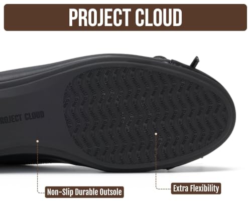 Image of Project Cloud Ballet Flats for Women Shoes - Genuine Leather Insole and Lightweight Mary Jane Flats - Non-Slip and Comfortable Womens Shoes