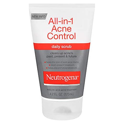 Neutrogena All-in-1 Acne Control Daily Scrub, 4.2 Fl Oz