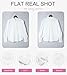 EVALESS Womens Tops Dressy Casual Summer Outfits Long Sleeve Blouses for Women Business Casaul Fall Tops Fashion 2025 White Button Down Shirt Sexy V Neck Clothes for Work Cute Basic Shirts,Large