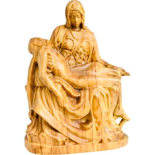 Piété de Michelange en bois peint main Dolphes 18cm Val Gardena