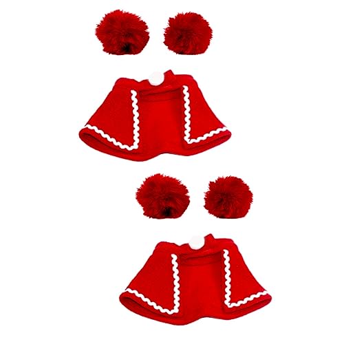 Costume de noël pour chien 4 pièces cape chapeau écharpe pour chiot