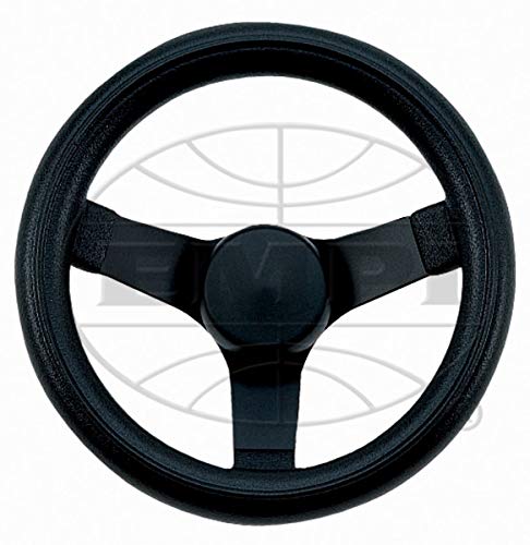 Steering Wheel, 10 Diameter, 2 Dish, 3 Spoke, 3 Bolt, Compatible with Dune Buggy