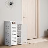 4 Tiers Shoe Cabinets, Shoe Storage Rack White - Image 2