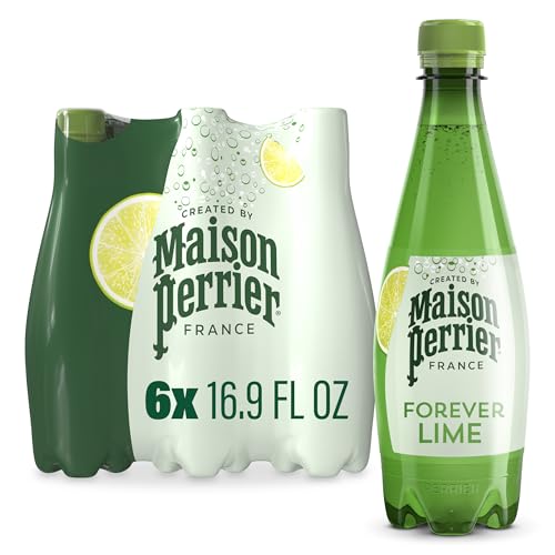 Maison Perrier Lime Flavored Sparkling Water, 16.9 FL OZ Plastic Water Bottle (6 Count)