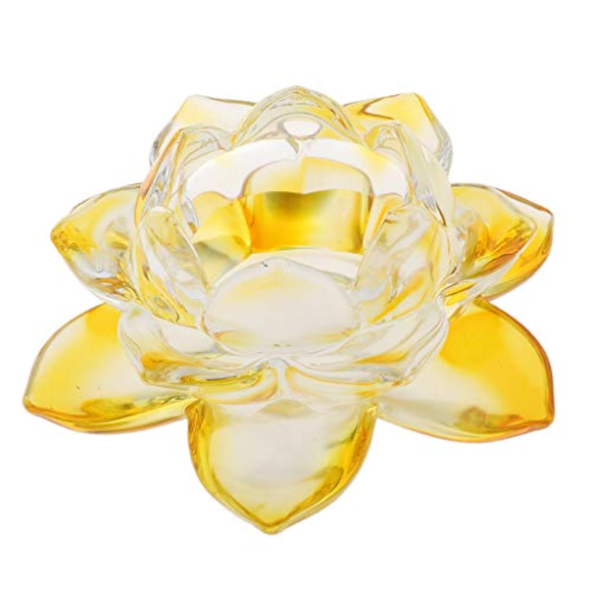 Crystal Gl Lotus Flower Tealight Candle Holder