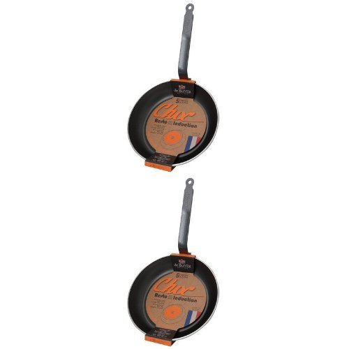 De Buyer 2 Poêles Choc Resto Induction Poêle Ronde 5 Couches 24 et 28 cm