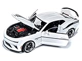 2018 Chevrolet Camaro Yenko/SC Stage II Coupe White with Black Stripes Limited Edition to 702 Pieces Worldwide 1/18 Diecast Model Car by Autoworld AW253