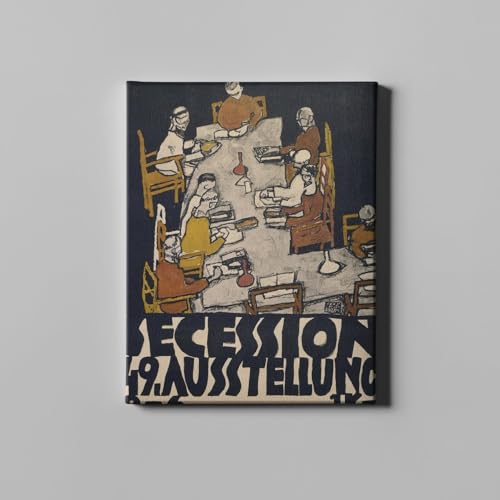 Lienzo mediano Egon Schiele Secession 49 de alta calidad por Spiffing Prints