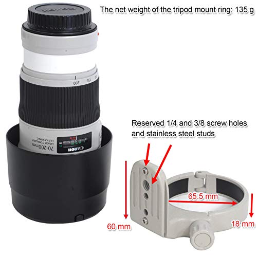 Ishoot Improved Metal Lens Collar Tripod Mount Ring, For Canon Ef 70-200Mm F/4L (Is/Is Ii) Usm, Canon Ef 400Mm F/5.6 L Usm, Canon Ef 80-200Mm F/2.8L Lens, Built-In Arca-Swiss Fit Quick Release Plate #TOP2