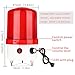 Industrial LED Rotating Warning Light, AC110V Red Strobe Light for Public Emergency Alarms, Indoor/Outdoor Safety Siren with Volume Adjustment/Plug and Buzzer