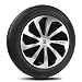 SPARCO SPC1573SVBK Tapacubos Sicilia, Plata/Negro, Set de 4, 15"