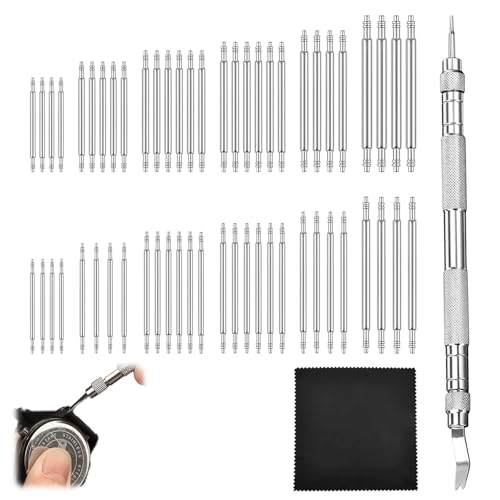 Funver 58 Pcs Montre Barre à Ressort Outil, Kit de Réparation, Attache Bracelet Montre(16-26mm)...