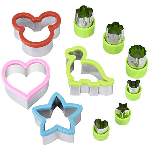 Hhyn Sandwich Cutters Set for Kids, Mickey Mouse, Dinosaur, Star, Heart Shapes