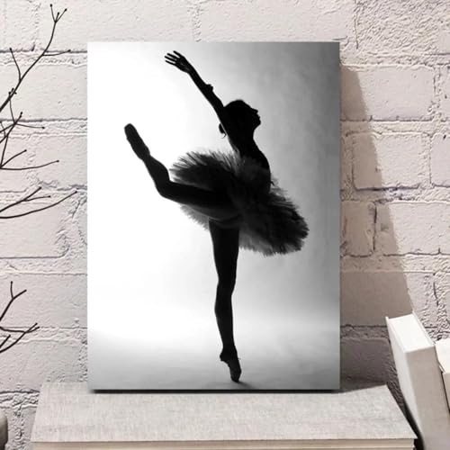 Images murales d'art esthétique et toile de ballerine avec cadre - 4