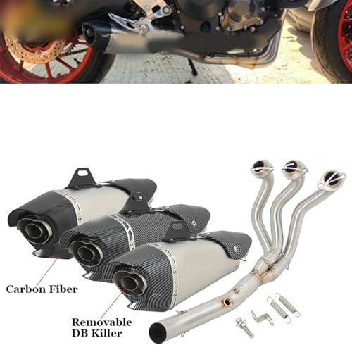 Sistema de escape completo Tracer 900 que soluciona la retención de gases del motor 4