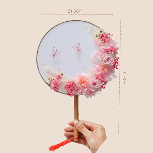 Kit Abanico Redondo con Flores Secas para Mesa DIY miniatura 7