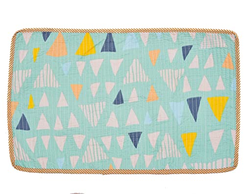 Image of COZY FURNISH Floral Microfiber Cotton Placemat & Table Runner Set for Dining Table - 6 Reversible Mats + 1 Runner | Washable Heat Resistant Table Mats Set for Home Kitchen Decor