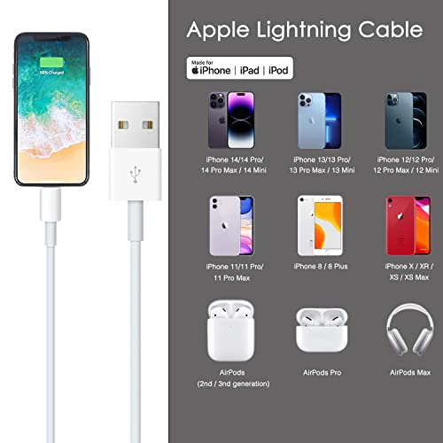 Car Apple Carplay Cable, USB A to Lightning Cable for iPhone 14, 14 pro max,13,Plus,SE 2nd/12/11/Xs/XR, iPad 4/5/ 6/7/ 8, Mini 2/3/4/5, Air 2/3 Charger Cord, Car Charging Cable by Abysssea - Image 3