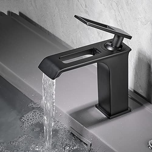 Robinet cascade de salle de bain or avec mitigeur eau chaude et froide
