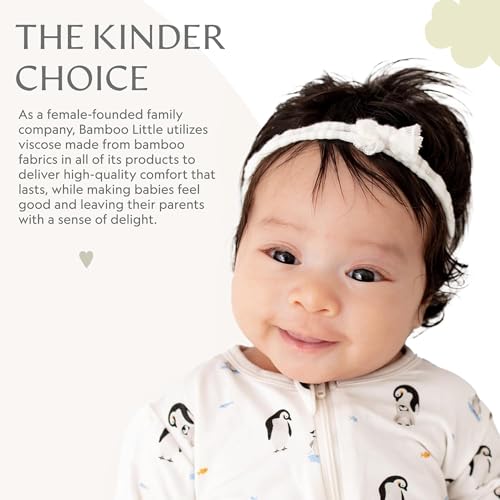 Image of Bamboo Little Soft Baby Footie Pajamas, Baby Clothes, Newborn Sleepers, 95% Viscose and 5% Spandex, 0-24 Months