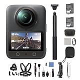 DJI Osmo 360 Combo Essenziale, Videocamera 8K 360°, Action Cam 360, Foto 120 MP Action Camera 1", 1,2 m Selfie Stick Invisibile, 105 GB Memoria Integrata, 2 Batterie, Leggera e Impermeabile