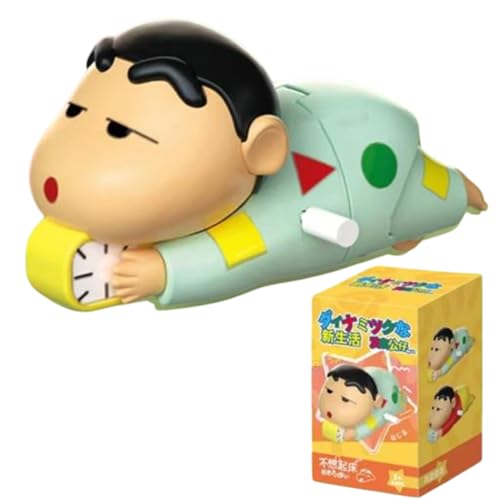 Image of Shinchan Manual Clockwork Toy, 5CM Anime Character, Crawling Push Toy, Children's Birthday Gift Figure, Red and Yellow (Shinchan D)