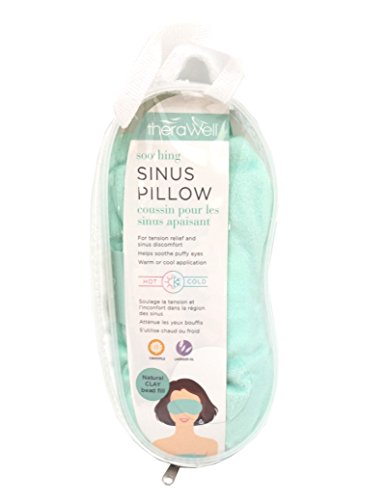 Danielle Anti-Stress Clay Bead Sinus Eye Mask, Lavender & Chamomile, Mint Green