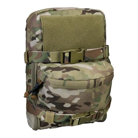 IDOGEAR OUTDOOR Tactical MOLLE Hydration Pack Outdoor Water Bladder Carrier Pack Mini Water Reservoir Bag for Tactical Vest Backpack(camo) Cover