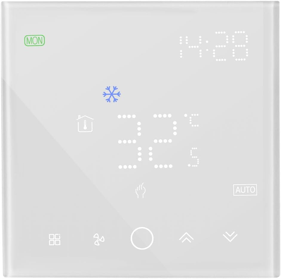 Intelligent Digital Thermostat with Gateway, 4 inch Touchscreen, Supports TY App Voice Assistant, Suitable for VRF HVAC Systems (White) Intelligent Digital Thermostat with Gateway, 4 inch Touchscreen, Supports TY App Voice Assistant, Suitable for VRF HVAC Systems (White)