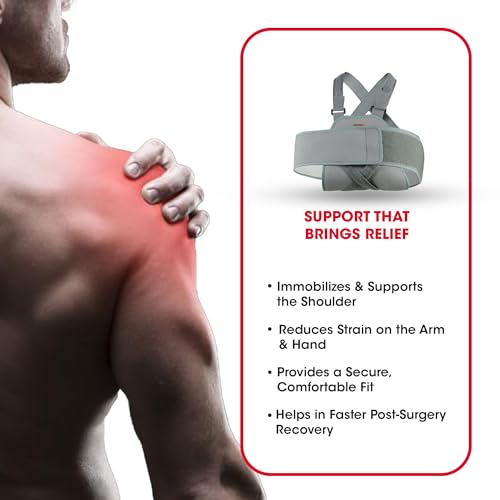 Image of Life Wear Shoulder Immobilizer Universal, Support for Post-operative Surgeries and Soft Tissue Injuries, Shoulder Brace for Fractures and Dislocations, For Men and Women, SPL Size