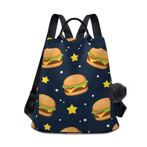 Sac à dos tendance étoiles et hamburgers idéal pour vos sorties urbaines et week-ends