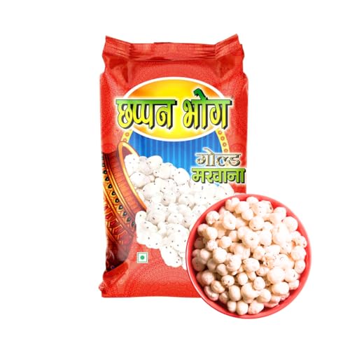 Image of Chappan Bhog Gold Makhana 100g | 5+ Suta Extra Large Foxnuts (Phool Makhana) | Raw Makhana (Lotus Seeds) | Healthy Snack | High Protein, Keto and Gluten Free | Fasting and Evening Diet Snack | Low in Fat