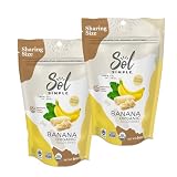 SOL SIMPLE Regenerative Organic Certified, Dried Banana | 6oz Snack Pack (2 Bags Total) | One Ingredient | Vegan | Non-GMO | No Added Sugar | Fair Trade | Dried Fruit | Organic
