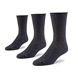 Maggie's Organics - Organic Cotton Crew Socks - 3 Pairs (Black-Large)