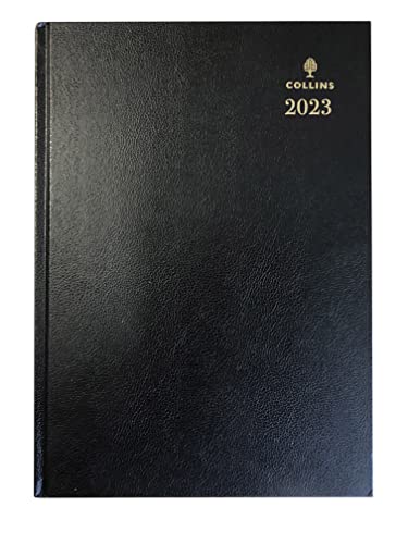 Collins Desk A5 Day to a Page 2023 Diary - Black (52.99-23) - Complete Business Planner, Agenda and Journal Organiser