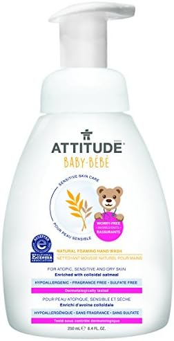 Attitude Natural Foaming Hand Wash Baby, Fragrance Free, 8.4 Fluid Ounce