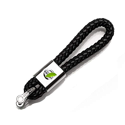 VILLSION 100% Nuevo Cuero Genuino Llavero para Coche Logo Emblema Key Chain Ven con Caja de Regalo